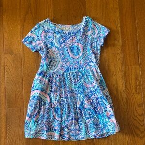 Lilly Pulitzer Blue and Pink Ruffled Sundress